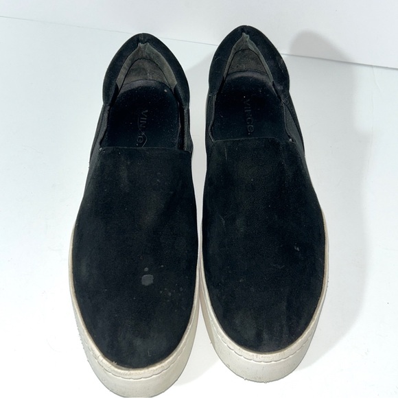 Vince Warren Suede Sneaker Slip On Shoes Black Size 8 - Picture 4 of 12